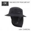 【OCEAB&EARTH】INDO STIFF PEAK SURF HAT チャコール (夏用)