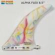Fins Unlimited FIN 8.5" "ALPHA FLEX" WHITE-MARBLE1