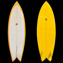 【中古 PU 】 BREWER CHAPMAN SURFBOARDS   6'0"イエロー