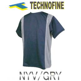 【TECHNOFINE】テクノファイン　ラッシュTシャツ 半袖 ネイビーxグレー