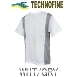 【TECHNOFINE】テクノファイン　ラッシュTシャツ 半袖 ホワイトxグレー
