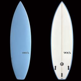 【EPS エポキシ】TIDEX 6'2"　「NEW SHORT PLUS」　アイスブルー/クリア