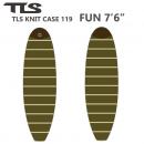 【ニットケース】TLS  ファン 7'6"　color 119 オリーブxベージュライン