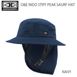 【OCEAB&EARTH】INDO STIFF PEAK SURF HAT ネイビー (夏用)