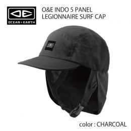 【O&E】INDO 5 PANEL LEGIONNAIRE SURF CAP チャコール(夏用)