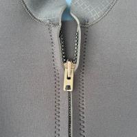 【SALE】2mm 長袖ジャケット  既成メンズ8サイズ　ブラックx襟エンボスブラック