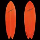 【中古 EPS 】 STEWART SURFBOARDS   6'2"FISH オレンジ