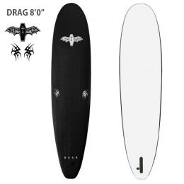 DRAG  8'0 "THE COFFEN " SINGLE FIN  BLK/WHT