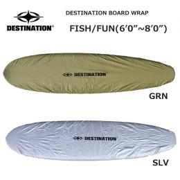 DESTINATION ボードラップ　フィッシュ/ファン(6'0"～8'0")GRN/SIL