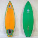 【中古ショートボード】  CYUNAH SURFBOARD   5'11"グリンxオレンジ