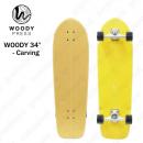WOODYPRESS スケートボード　カービングシリーズ　34"Carving / イエロー